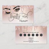 Wink Mooi Bruin Oog met Gouden Kroon Loyaliteit Aanbevelingskaartje (Voorkant / Achterkant)