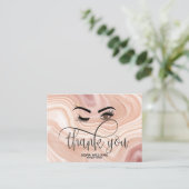 Wink Mooi Oog stoffig roze marmer Nazorg Aanbevelingskaartje (Staand voorkant)