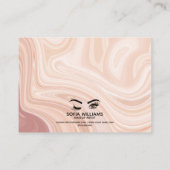 Wink Mooi Oog stoffig roze marmer Nazorg Aanbevelingskaartje (Achterkant)