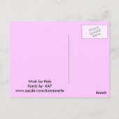 Wink pour carte postale rose (Dos)