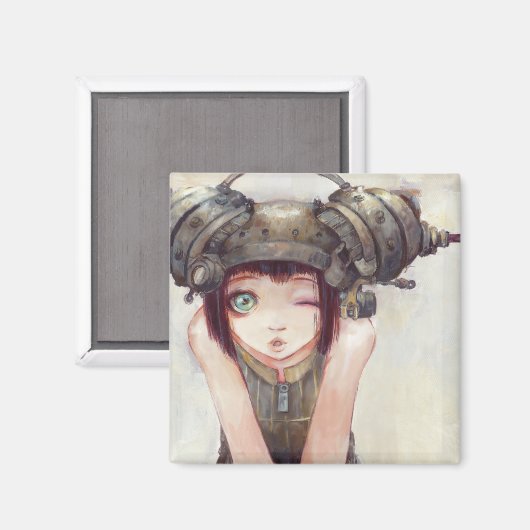 Wink Square Magnet Magneet (Voorkant / Achterkant)