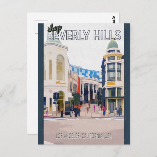 winkel Beverly Hills California Travel Briefkaart (Voorkant / Achterkant)