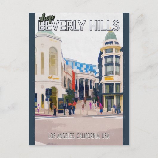 winkel Beverly Hills California Travel Briefkaart (Voorkant)