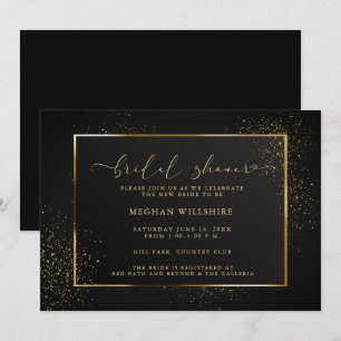 WINKEL   Elegant Black en Gold Glitter Kaart