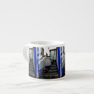 Winkel en stappen in Obidos, Portugal Espresso Kop