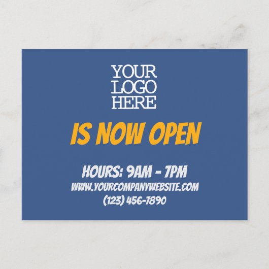 Winkel is nu geopend Client-mailing Briefkaart (Voorkant)