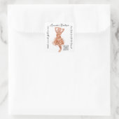 Winkel kleding QR-code logo koper wit Vierkante Sticker (Tas)