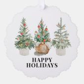 Winkel Logo Christmas Gift label Ornament Kaart (Voorkant)