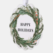 Winkel Logo Christmas Gift label Ornament Kaart (Links)