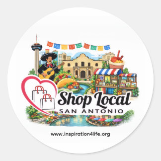 Winkel Lokaal San Antonio Ronde Sticker