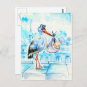 Winkel met baby briefkaart (Voorkant / Achterkant)