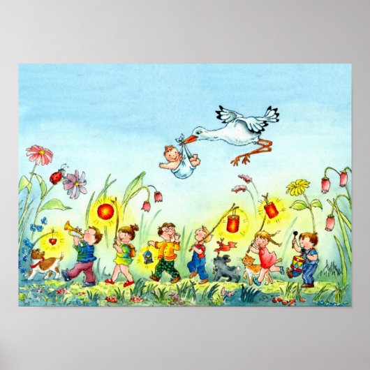 Winkel met Baby — Kwekerig Poster (Voorkant)