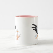 Winkel met een Baby die eerst Selfie Roze twee geb Tweekleurige Koffiemok (Center)