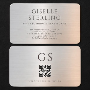 Winkel Metalen QR-code Visitekaartje