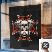 Winkel motorfiets motorfiets motorfiets raamsticker (Cafe Raam)