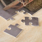 Winkel op de markt voor kruipers en stro legpuzzel (Zijkant)