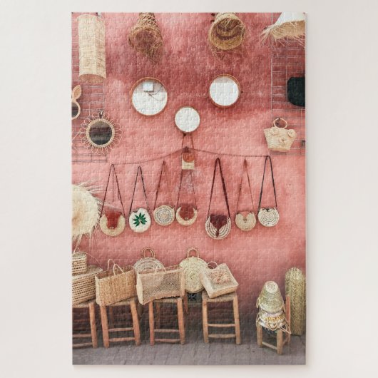 Winkel op de markt voor kruipers en stro legpuzzel (Verticaal)