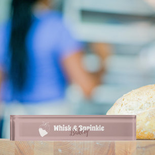 Winkel op suikerbakkerij Aangepaste koekjes Chocol Naambordje