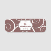 Winkel op suikerbakkerij Aangepaste koekjes Chocol Naamplaatje (Voorkant)