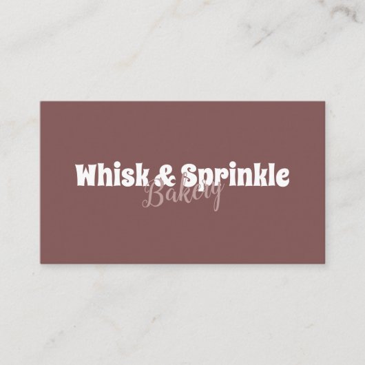 Winkel op suikerbakkerij Aangepaste koekjes Chocol Visitekaartje (Voorkant)