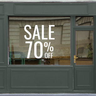 Winkel Sale Zakelijk Modern Minimaal Wit Raamsticker