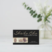 Winkel voor meubelen voor interieurontwerper visitekaartje (Staand voorkant)