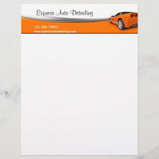 Winkel voor reparatie van auto's briefhoofd sjabloon (Voorkant)