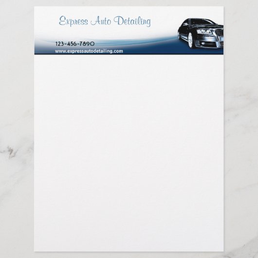 Winkel voor reparatie van auto's custom briefhoofd (Voorkant)