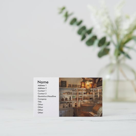 Winkel - winkel voor gebruiksgemak visitekaartje (Staand voorkant)