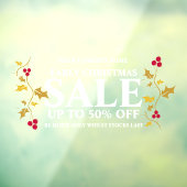 Winkel Winkel Winkel Bedrijf Vroege Kerstmis Sale Raamsticker (Vel 3)