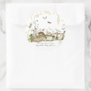 Winkelboek   Baby shower bossen Ronde Sticker