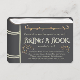Winkelboek Breng een boek Baby shower Brown Informatiekaartje