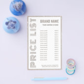 Winkelbrochure voor de prijslijst voor schoonheids flyer (Enkel)