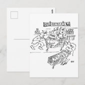 Winkeldetectoren in een supermarkt briefkaart (Voorkant / Achterkant)