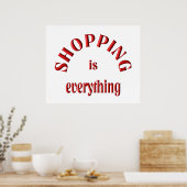 Winkelen is alles poster (Keuken)