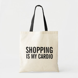 WINKELEN IS MIJN CARDIO-Canvas tas