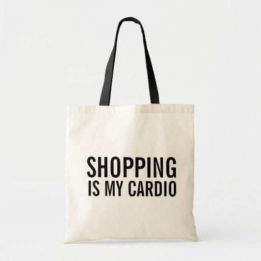 WINKELEN IS MIJN CARDIO-Canvas tas (Voorkant)