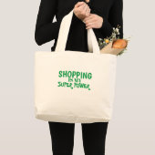 WINKELEN IS MIJN SUPER POWER CANVAS TAS (Voorkant (product))