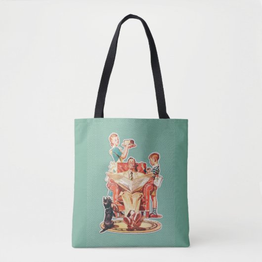 Winkelen Kruidenier Canvas tas Retro Groen (Voorkant)