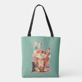 Winkelen Kruidenier Canvas tas Retro Groen (Achterkant)