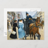 Winkelen op de Rue de la Paix Briefkaart (Voorkant / Achterkant)