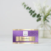 Winkelen QR CODE Logo Metallic Roze Visitekaartje (Staand voorkant)