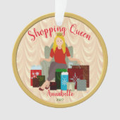 Winkelen Queen Acryl Ornament (voorkant)