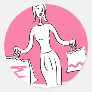 Winkelen Ronde Sticker