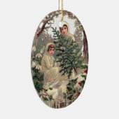 Winkelen van bomen keramisch ornament (Rechts)