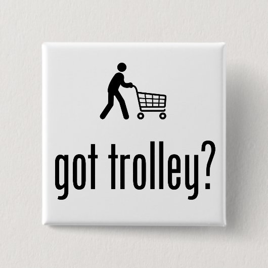 Winkelen Vierkante Button 5,1 Cm (Voorkant)