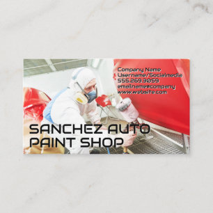 Winkelen voor automatische carrosserie Spuitauto Visitekaartje
