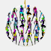 Winkelen voor meisjes keramisch ornament (Achterkant)