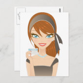 Winkelend Meisje Briefkaart (Voorkant / Achterkant)