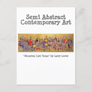 Winkelend winkelwagentje Tango #130109 Briefkaart